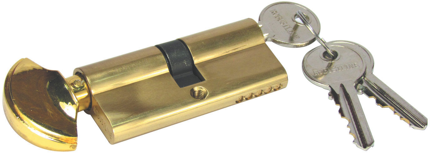 Robustline Locks & Cylinders Cylinder Br Cylinder Bathroom With Key (half Moon) Security Lock Hardware